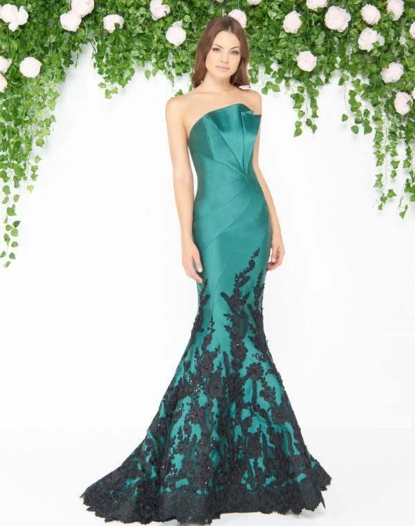 Formal Gowns Mac Duggal - 80761D Floral Lace Pleated Mermaid Dress 5 Formal Gowns Mac Duggal - 80761D Floral Lace Pleated Mermaid Dress