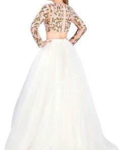 Formal Gowns Mac Duggal Ballgowns - 50526H Two Piece Floral Embroidered Ballgown