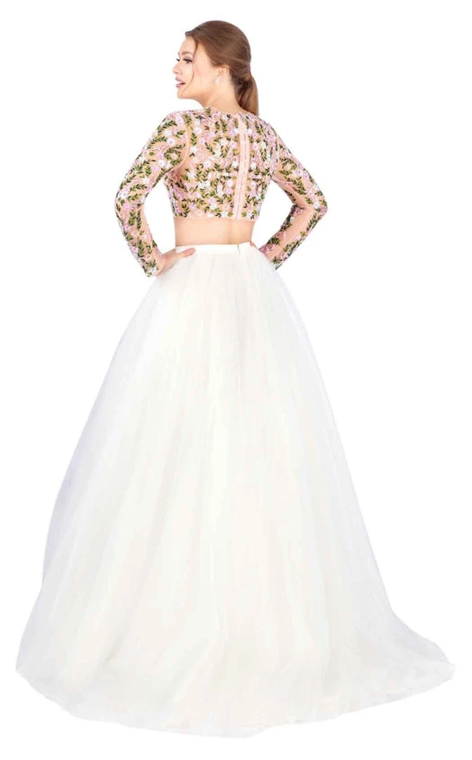 Formal Gowns Mac Duggal Ballgowns - 50526H Two Piece Floral Embroidered Ballgown 4 Formal Gowns Mac Duggal Ballgowns - 50526H Two Piece Floral Embroidered Ballgown