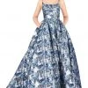 Formal Gowns Mac Duggal Ballgowns - 66598H Metallic Embossed Straight-Across Gown