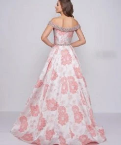 Mac Duggal Ballgowns - 66710H Embellished Off-Shoulder Ballgown