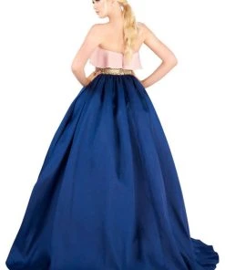 Formal Gowns Mac Duggal Ballgowns - 66722H Two Tone Strapless Ballgown With Train 7 Formal Gowns Mac Duggal Ballgowns - 66722H Two Tone Strapless Ballgown With Train