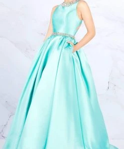 Formal Gowns Mac Duggal Ballgowns - 66728H Jeweled Pleated Ballgown With Train 8 Formal Gowns Mac Duggal Ballgowns - 66728H Jeweled Pleated Ballgown With Train