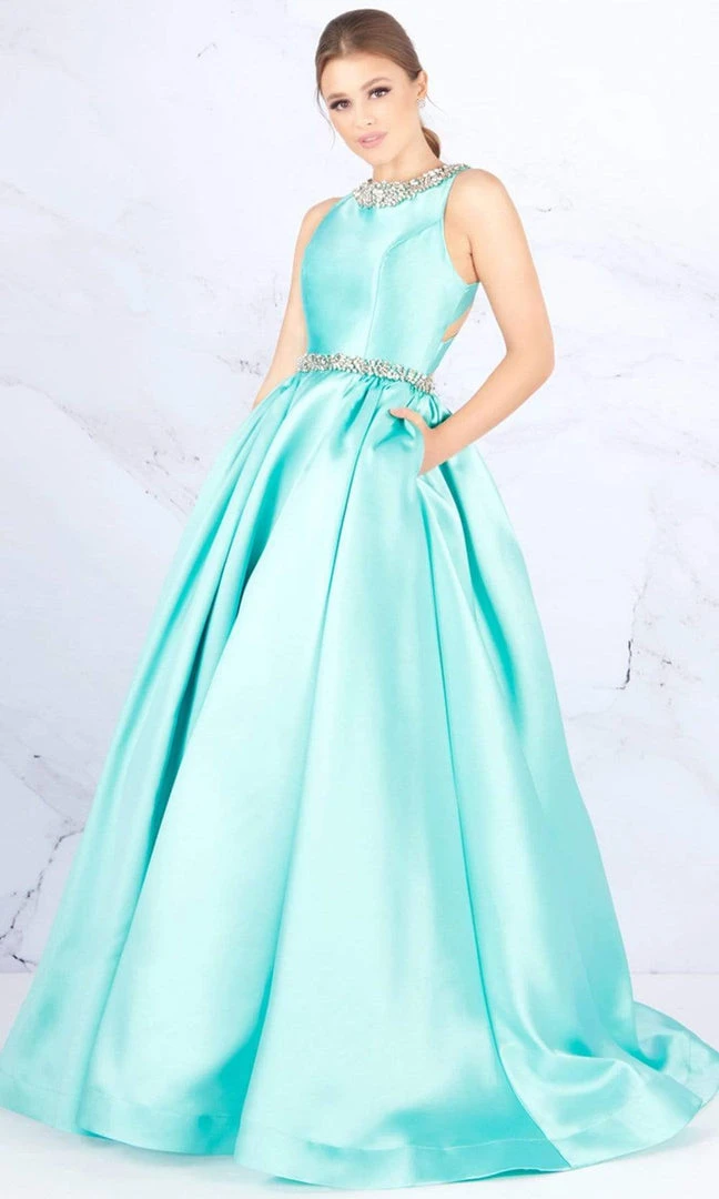 Formal Gowns Mac Duggal Ballgowns - 66728H Jeweled Pleated Ballgown With Train 5 Formal Gowns Mac Duggal Ballgowns - 66728H Jeweled Pleated Ballgown With Train