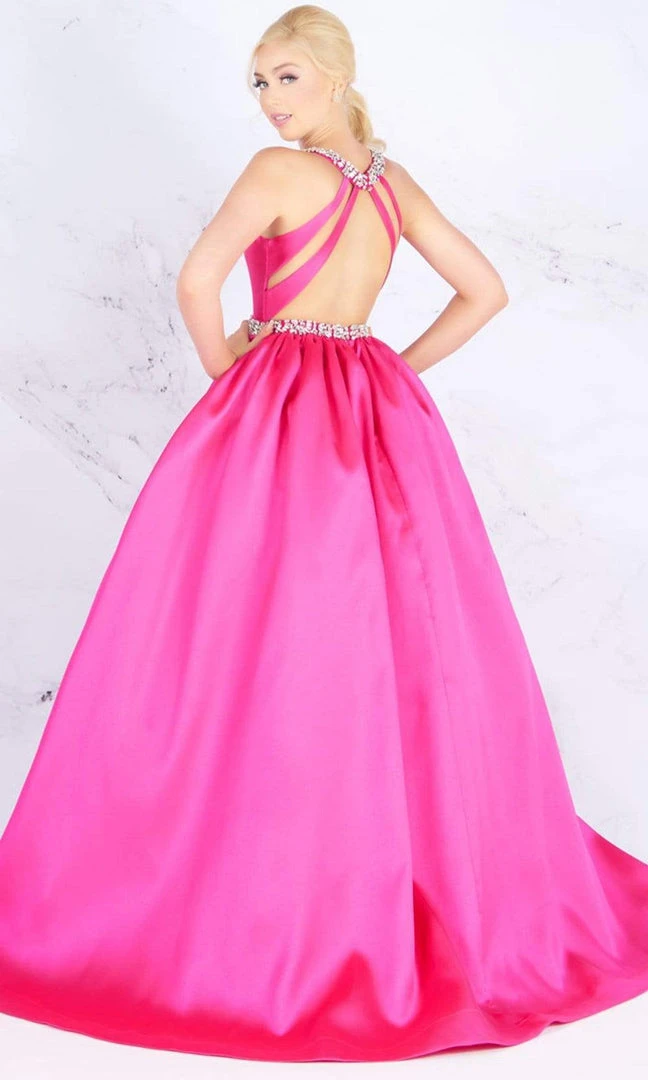 Formal Gowns Mac Duggal Ballgowns - 66728H Jeweled Pleated Ballgown With Train 4 Formal Gowns Mac Duggal Ballgowns - 66728H Jeweled Pleated Ballgown With Train