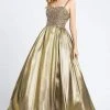 Formal Gowns Mac Duggal Ballgowns - 66743H Paisley-Beaded Bodice Metallic Ballgown