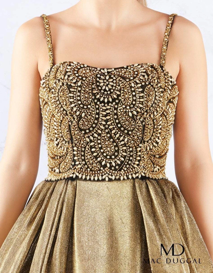 Formal Gowns Mac Duggal Ballgowns - 66743H Paisley-Beaded Bodice Metallic Ballgown 7 Formal Gowns Mac Duggal Ballgowns - 66743H Paisley-Beaded Bodice Metallic Ballgown