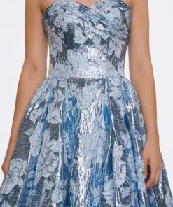 Formal Gowns Mac Duggal Ballgowns - 66947H Sweetheart Floral Brocade Ballgown