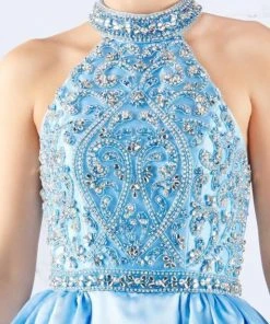 Mac Duggal Ballgowns - 67658H Embellished Halter Neck Ballgown