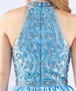 Mac Duggal Ballgowns - 67658H Embellished Halter Neck Ballgown