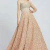 Formal Gowns Mac Duggal Ballgowns - 67695H Bead-Crusted Rosette Empire Ballgown