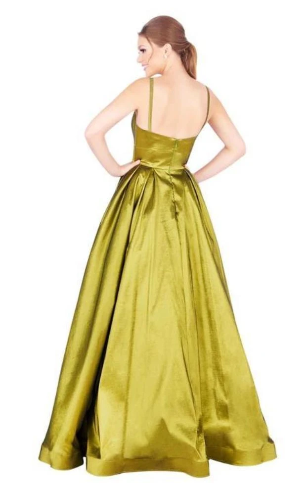 Mac Duggal Ballgowns - 77489H Plunging V-neck Pleated Ballgown 7 Mac Duggal Ballgowns - 77489H Plunging V-neck Pleated Ballgown