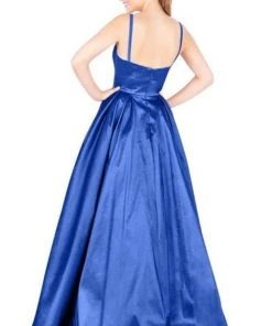 Mac Duggal Ballgowns - 77489H Plunging V-neck Pleated Ballgown 8 Mac Duggal Ballgowns - 77489H Plunging V-neck Pleated Ballgown