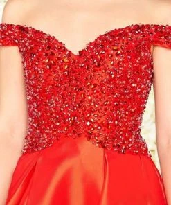 Formal Gowns Mac Duggal Black White Red - 62905R Bejeweled Mikado Ballgown 6 Formal Gowns Mac Duggal Black White Red - 62905R Bejeweled Mikado Ballgown