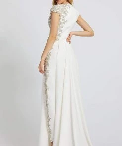 Mac Duggal Evening - 11130D Embroidered Jumpsuit With Overskirt