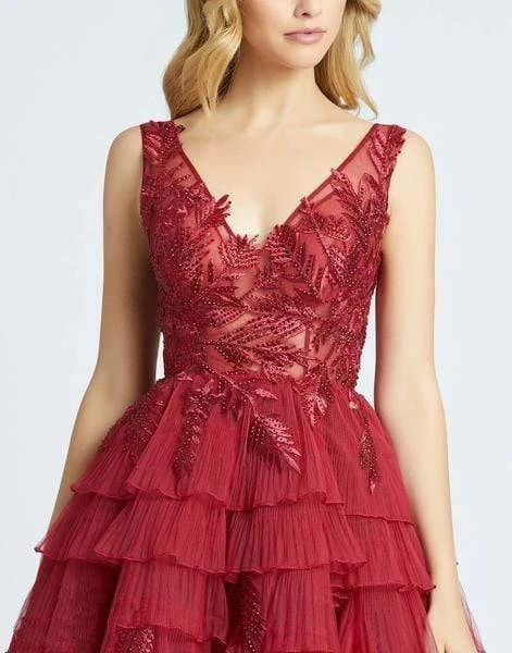 Mac Duggal Evening - 20136D Sleeveless V-Neck Tiered Ballgown 6 Mac Duggal Evening - 20136D Sleeveless V-Neck Tiered Ballgown