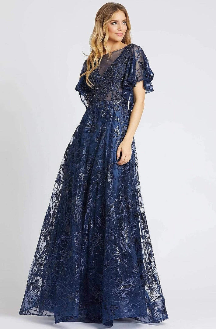 Formal Gowns Mac Duggal Evening - 20182D Embellished V-neck A-line Gown 3 Formal Gowns Mac Duggal Evening - 20182D Embellished V-neck A-line Gown