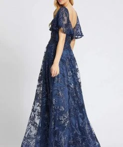 Formal Gowns Mac Duggal Evening - 20182D Embellished V-neck A-line Gown