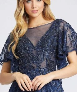 Formal Gowns Mac Duggal Evening - 20182D Embellished V-neck A-line Gown 7 Formal Gowns Mac Duggal Evening - 20182D Embellished V-neck A-line Gown