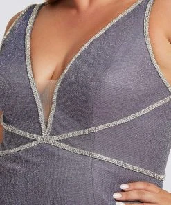 Formal Gowns Mac Duggal Fabulouss - 48895F Crystal Beaded Deep V-neck Trumpet Dress 9 Formal Gowns Mac Duggal Fabulouss - 48895F Crystal Beaded Deep V-neck Trumpet Dress