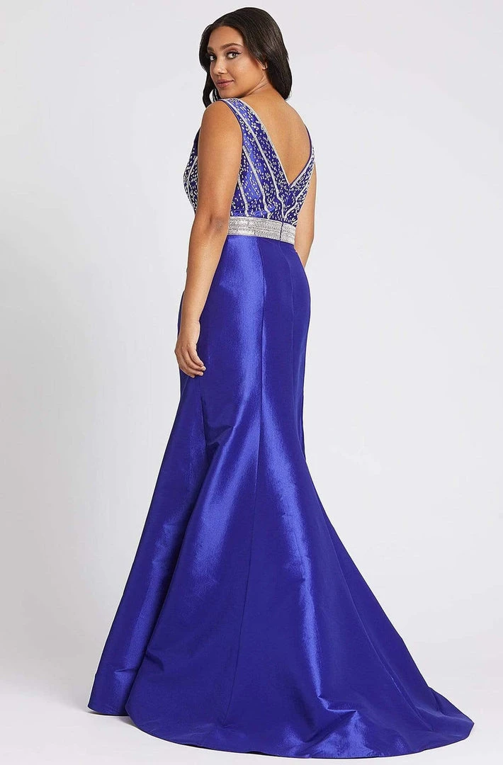 Formal Gowns Mac Duggal Fabulouss - 48997F Beaded Plunging V-neck Mermaid Dress 5 Formal Gowns Mac Duggal Fabulouss - 48997F Beaded Plunging V-neck Mermaid Dress