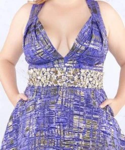 Formal Gowns Mac Duggal Fabulouss - 66793F V-neck Print Brocade A-line Dress 7 Formal Gowns Mac Duggal Fabulouss - 66793F V-neck Print Brocade A-line Dress