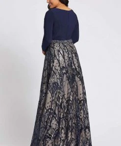 Mac Duggal Fabulouss - 67241F Long Sleeves Netted Long Dress Formal Gowns 6 Mac Duggal Fabulouss - 67241F Long Sleeves Netted Long Dress Formal Gowns