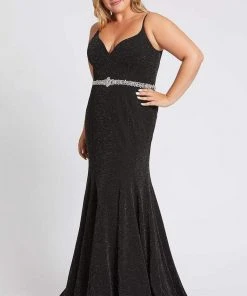 Formal Gowns Mac Duggal Fabulouss - 77721F Crystal Beaded V-neck Trumpet Dress