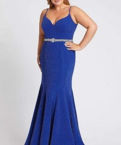 Formal Gowns Mac Duggal Fabulouss - 77721F Crystal Beaded V-neck Trumpet Dress