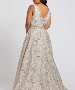 Mac Duggal Fabulouss - 77741F Embossed Flowers A-line Dress Formal Gowns