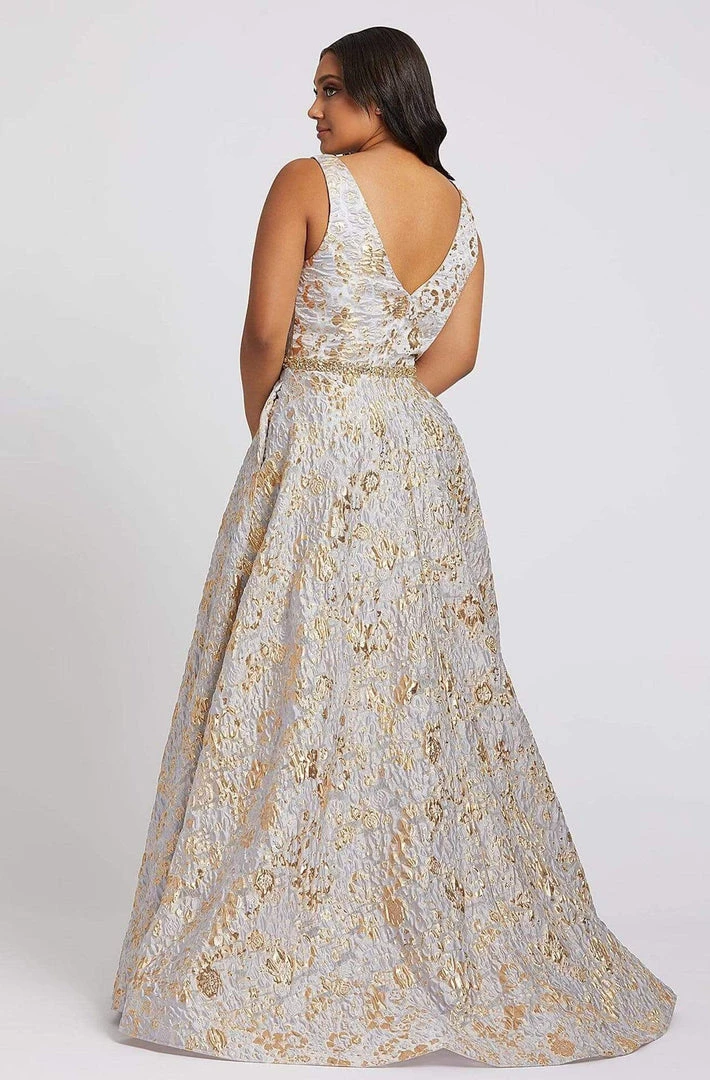 Mac Duggal Fabulouss - 77741F Embossed Flowers A-line Dress Formal Gowns 4 Mac Duggal Fabulouss - 77741F Embossed Flowers A-line Dress Formal Gowns