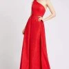 Mac Duggal Flash - 12363L Lace One Shoulder Dress With Train Formal Gowns