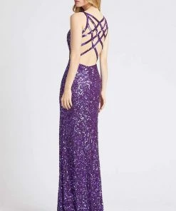 Mac Duggal Flash - 5066L Sequin Embellished Dress With Slit