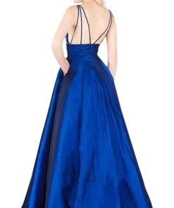 Mac Duggal Flash - 66926L Bead Embellished Plunging V Neck Ballgown 6 Mac Duggal Flash - 66926L Bead Embellished Plunging V Neck Ballgown