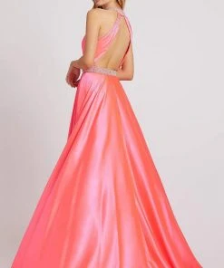 Mac Duggal Flash - 67339L Embellished Halter A-line Gown