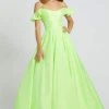 Formal Gowns Mac Duggal Flash - 77701L Cold Shoulder Satin A-line Dress 1 Formal Gowns Mac Duggal Flash - 77701L Cold Shoulder Satin A-line Dress