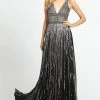 Formal Gowns Mac Duggal - Glimmering Sequin Embellished A-Line Prom Gown 4906M - 1 Pc Black / Silver In Size 10 Available 1 Formal Gowns Mac Duggal - Glimmering Sequin Embellished A-Line Prom Gown 4906M - 1 Pc Black / Silver In Size 10 Available