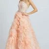 Mac Duggal Prom - 11119M Strapless Embroidered Ruffled A-line Gown Formal Gowns