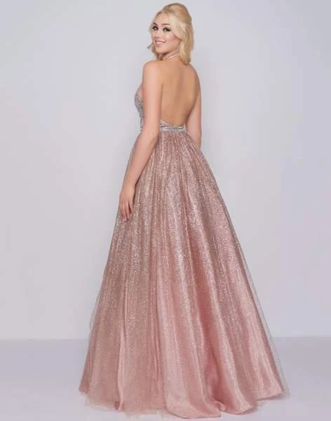 Formal Gowns Mac Duggal Prom - 30587M Beaded Plunging Halter Ballgown 4 Formal Gowns Mac Duggal Prom - 30587M Beaded Plunging Halter Ballgown