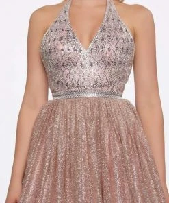 Formal Gowns Mac Duggal Prom - 30587M Beaded Plunging Halter Ballgown 7 Formal Gowns Mac Duggal Prom - 30587M Beaded Plunging Halter Ballgown