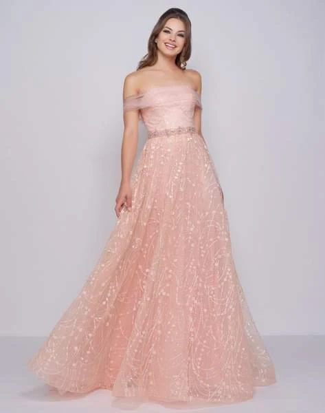 Formal Gowns Mac Duggal Prom - 50535M Draped Sheer Off Shoulder Lace Gown 3 Formal Gowns Mac Duggal Prom - 50535M Draped Sheer Off Shoulder Lace Gown