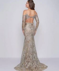 Formal Gowns Mac Duggal Prom - 50551M Embellished Plunging V-neck Dress With Train 6 Formal Gowns Mac Duggal Prom - 50551M Embellished Plunging V-neck Dress With Train