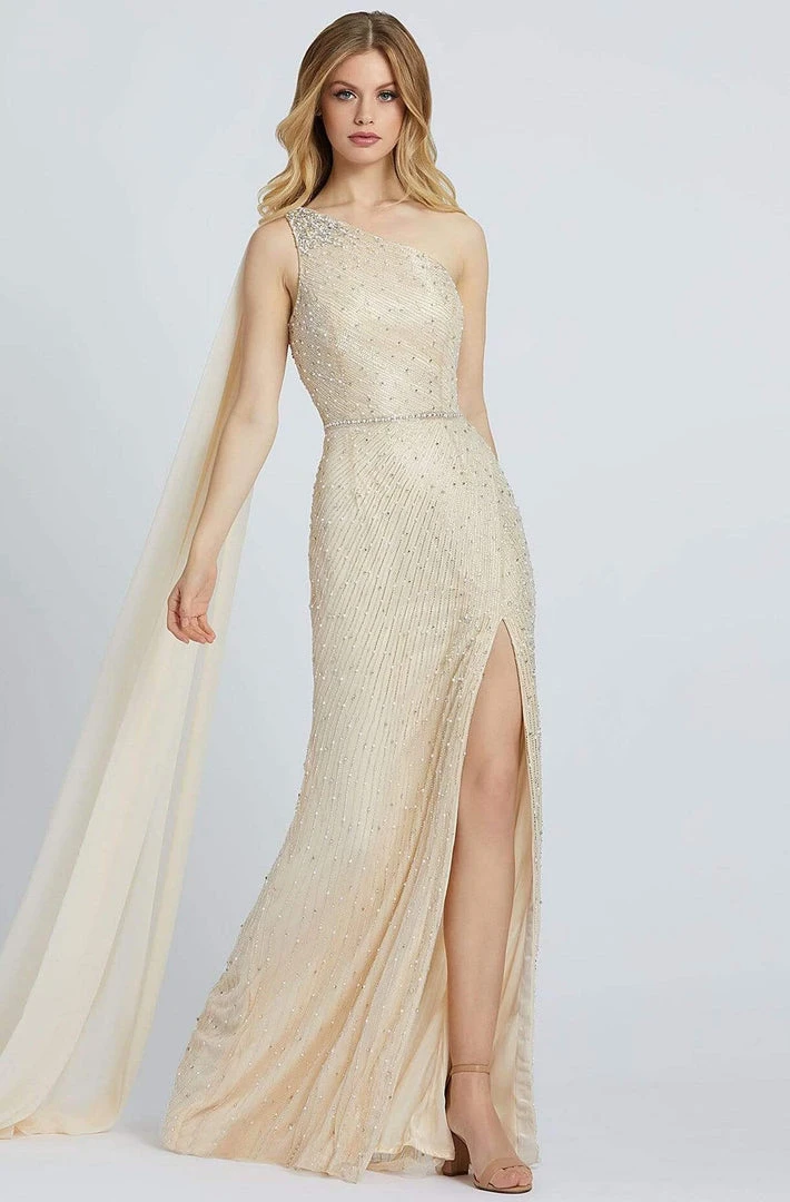 Mac Duggal Prom - 5094M One Shoulder Beaded Dress With Slit 3 Mac Duggal Prom - 5094M One Shoulder Beaded Dress With Slit