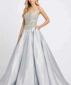 Formal Gowns Mac Duggal Prom - 66700M Strapless Bead-Crusted Bodice Ballgown