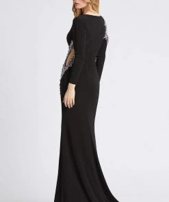 Mac Duggal Prom - 66769M Bead Embellished Jewel Gown With Slit Formal Gowns