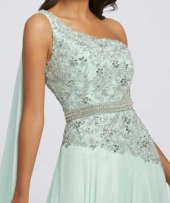 Formal Gowns Mac Duggal Prom - 66846M Asymmetrical Chiffon Gown With Slit 7 Formal Gowns Mac Duggal Prom - 66846M Asymmetrical Chiffon Gown With Slit