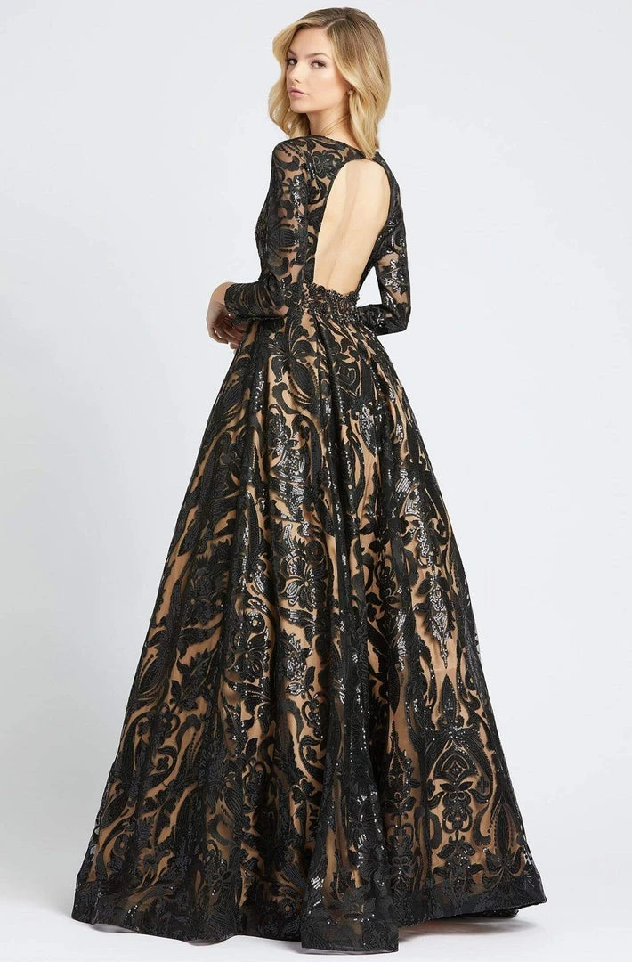 Mac Duggal - Sequin Deep V-neck Ballgown 66334H - 1 Pc Black In Size 18 Available Formal Gowns 5 Mac Duggal - Sequin Deep V-neck Ballgown 66334H - 1 Pc Black In Size 18 Available Formal Gowns