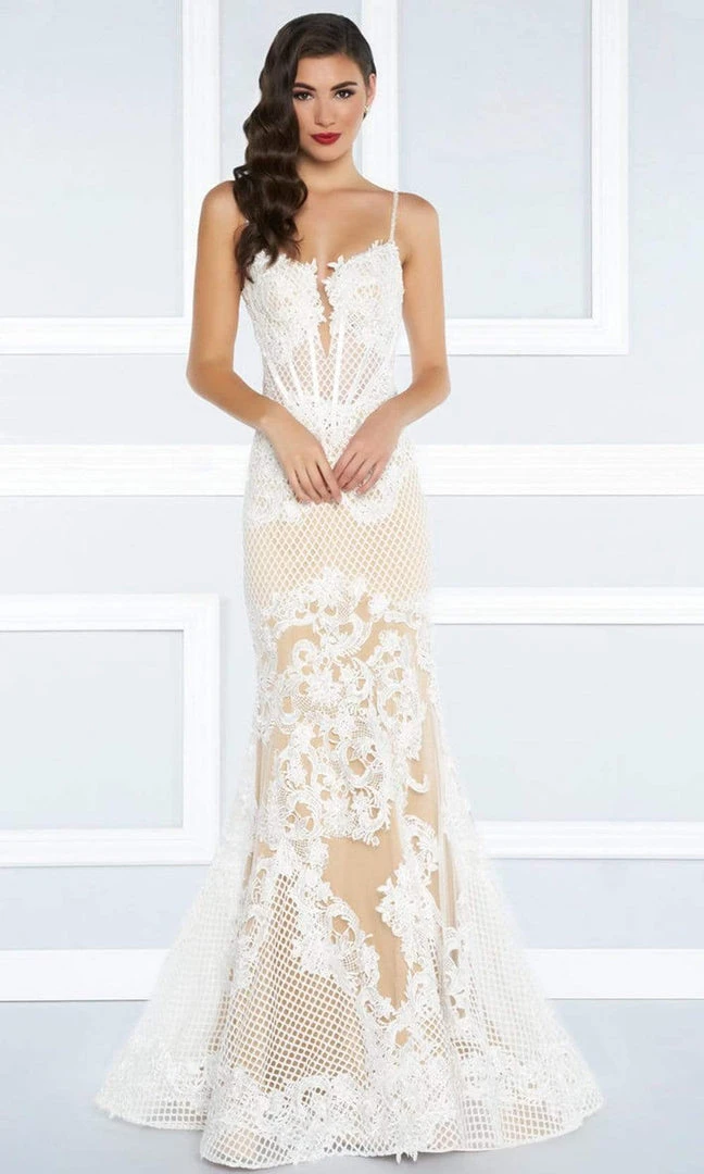 Mac Duggal - White Illusion Style 78999R Formal Gowns 3 Mac Duggal - White Illusion Style 78999R Formal Gowns