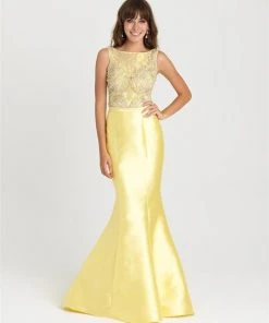 Formal Gowns Madison James - 16-410 Dress In Yellow