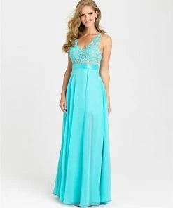 Madison James - 16-413 Dress In Aqua Formal Gowns